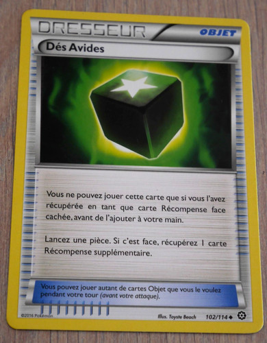 Carte pokémon dés - , avides